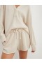 Aerie High Waisted LumberJane Waffle Shorts White