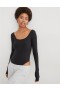 Aerie SMOOTHEZ Long Sleeve Bras Black