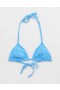 Aerie Terry String Triangle Bikini Top Blue