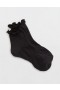 Aerie OFFLINE By Ruffle Ribbed Socks Black