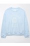 Aerie Funday Graphic Sweatshirts Light Blue