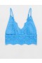 Aerie Show Off Lace Padded Longlinelette Bras Blue