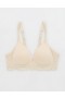 Aerie Sunnie Wireless Lightly Lined Bloom Lace Trim Bras Light Yellow