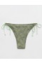 Aerie Eyelet Cheekiest Tie Bikini Bottoms Olive Green