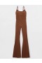 Aerie OFFLINE By Real Me Xtra Flare Jumpsuit Brown