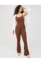 Aerie OFFLINE By Real Me Xtra Flare Jumpsuit Brown