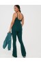 Aerie OFFLINE By Real Me Xtra Flare Jumpsuit Deep Green