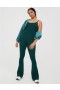 Aerie OFFLINE By Real Me Xtra Flare Jumpsuit Deep Green