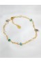 Aerie Pura Vida Bead & Stone Anklet Jewelry Gold
