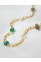 Aerie Pura Vida Bead & Stone Anklet Jewelry Gold