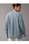 Aerie Pointelle-Knit Cardigan Blue