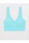 Aerie Superchill Seamless Padded Vooplette Bras Blue