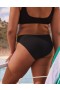 Aerie Crinkle Full Coverage Bikini Bottoms Black