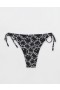 Aerie Smiley® Low Rise Tie Cheekiest Bikini Bottoms Black