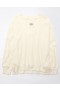 Aerie Oversized Big Hug Waffle V-Neck Sweatshirts White