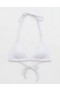 Aerie Eyelet String Triangle Bikini Top White