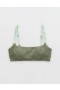 Aerie Eyelet Straight Scoop Bikini Top Olive