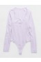 Aerie Long Sleeve Henley Body Lavender
