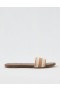 Aerie Rounded Band Flat Shoes White Beige