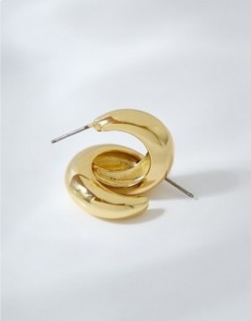 Aerie Shiny Gold Hoop Jewelry Gold