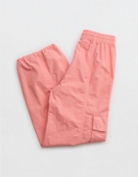 Aerie High Waisted Go-For-Itgy Cargo Pants Coral