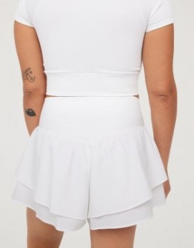 Aerie OFFLINE By Real Me Flirty Shorts White