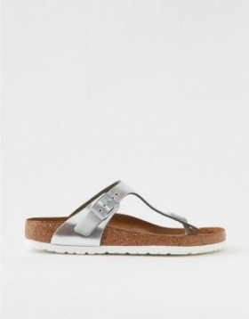 Aerie Gizeh Sandals Silver