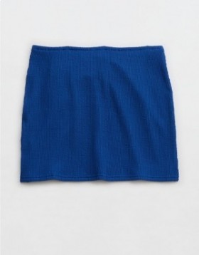 Aerie Crinkle Swim Tube Skirts Blue