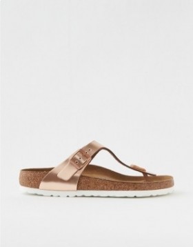 Aerie Gizeh Sandals Pink Gold