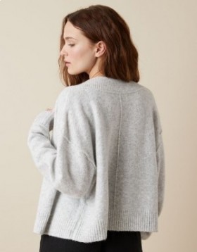 Aerie Whoa So Soft Cropped Button-Front Cardigan Gray