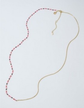 Aerie Multi Faceted Bead Belly Chain Jewelry Pink