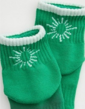 Aerie OFFLINE By Mesh Crew Socks Green