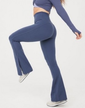 Aerie OFFLINE By The Hugger Split-Hemcut Leggings Blue