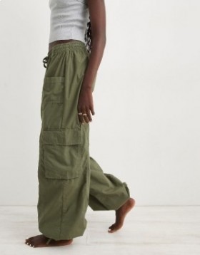 Aerie High Waisted Go-For-Itgy Cargo Pants Olive Green