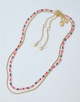 Aerie Multi Faceted Bead Pack Jewelry Pink