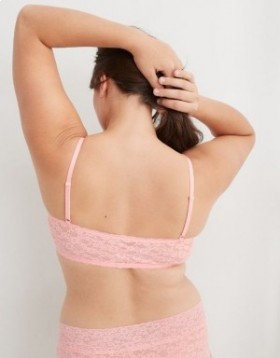 Aerie Show Off Vintage Lace Wirelesslette Bras Pink
