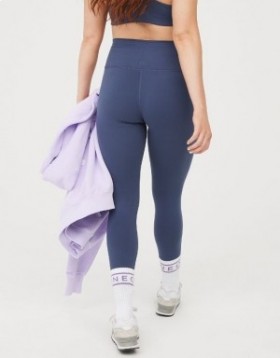 Aerie OFFLINE By The Hugger High Waisted Leggings Blue