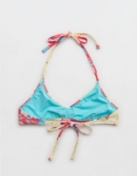 Aerie Halter Voop Bikini Top Red