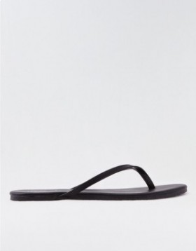 Aerie Woven Platform Flip Flops Black