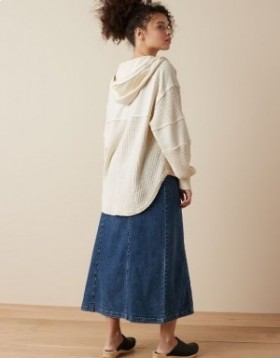 Aerie Oversized Big Hug Shacket Sweatshirts White