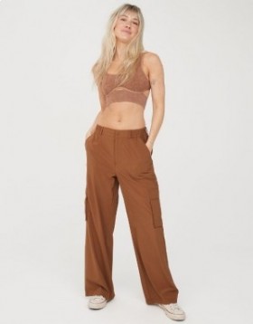 Aerie OFFLINE By Nylon Cargo Pants Khaki