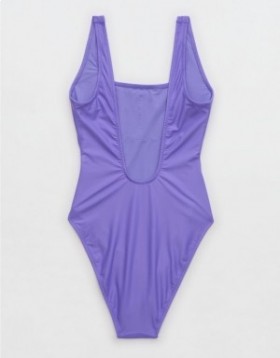 Aerie Astrology Babewatch One Piece Swimsuits Purple
