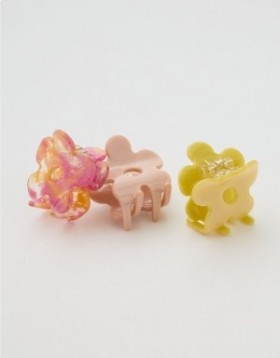 Aerie Mini Flower Clip 3-Pack Hair Accessories Multicolor