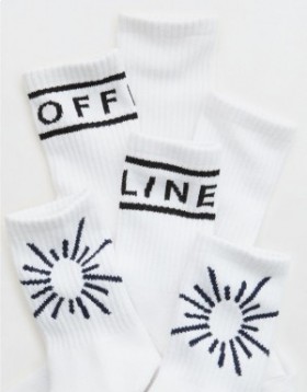 Aerie OFFLINE By Crew 3-Pack Socks White