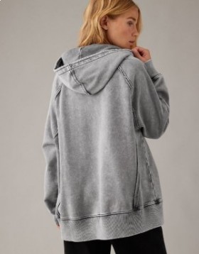 Aerie Big Hug Oversized Hoodie Black