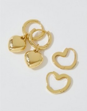 Aerie Bubble Charm Hoop Jewelry Gold
