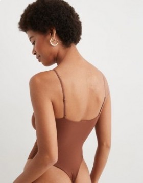Aerie SMOOTHEZ Scoop Body Brown