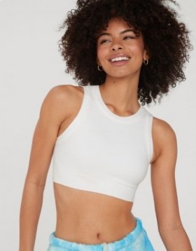 Aerie OFFLINE By Seamless High Neck Sports Bras White