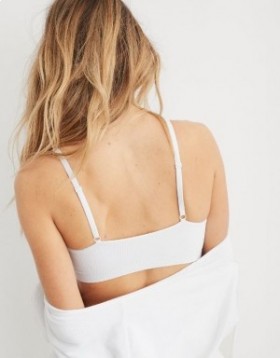 Aerie Superchill Seamless Scooplette Bras White