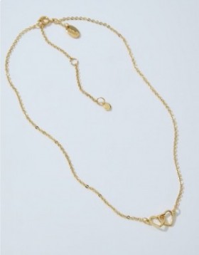 Aerie Double Heart Jewelry Gold